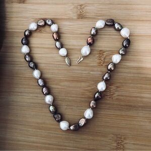 $144 14K Yellow Gold Clasp Estate Multi Colored Freshwater Pearl Necklace